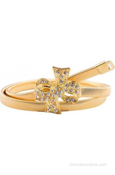 Buckle Up Women Casual Gold Metal Belt(Gold) Buckle Up Women Casual Gold Metal Belt(Gold)
